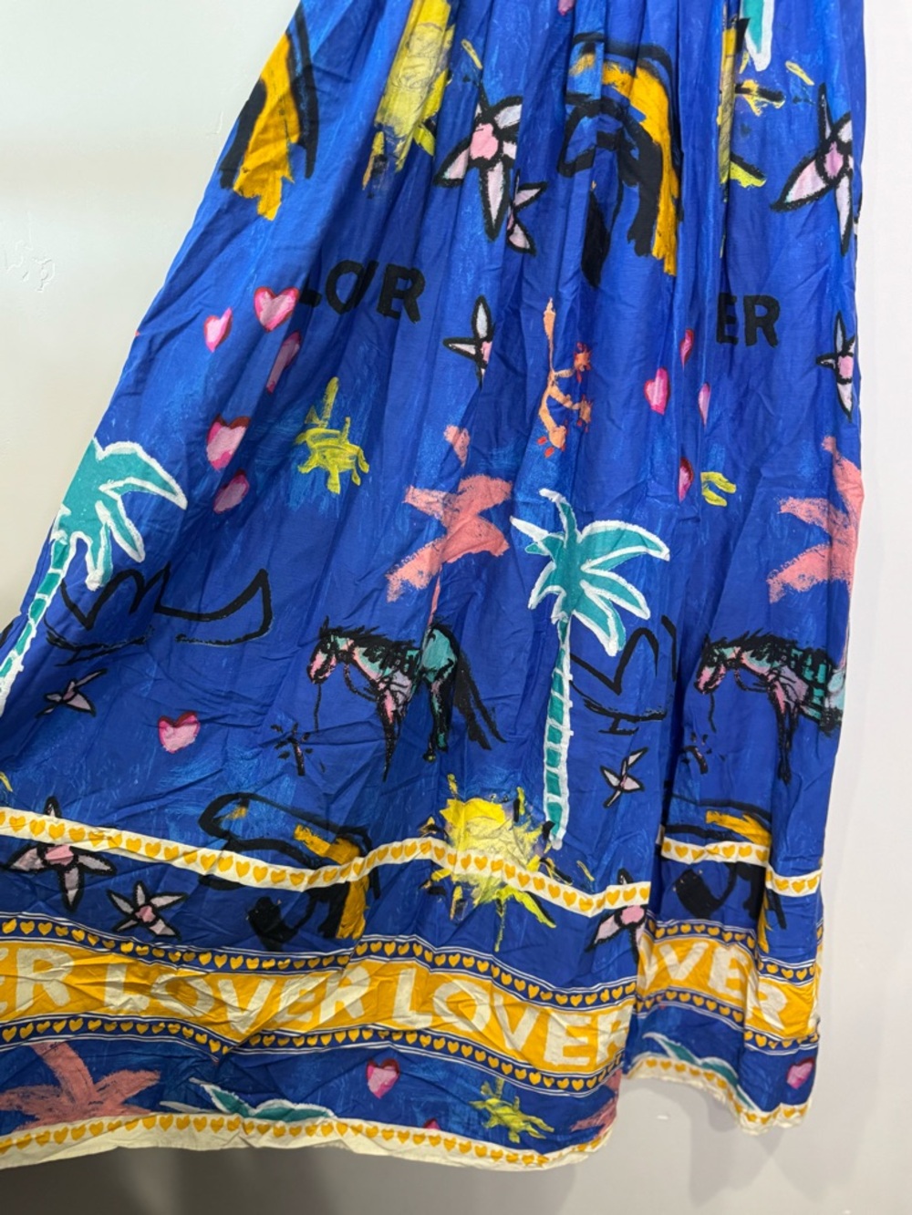 Romy Lover Sundress Bright Blue Tropical-Print Maxi Dress - Picture 5 of 8